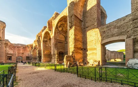 Rome 4hr Bike Hire with Entrance to the Baths of Caracalla