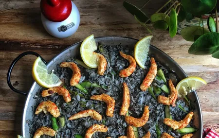 Vegan Paella and traditional plant based rice