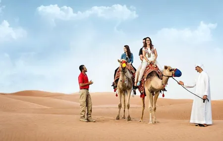 Morning Desert Safari with camel Ride sand Boarding