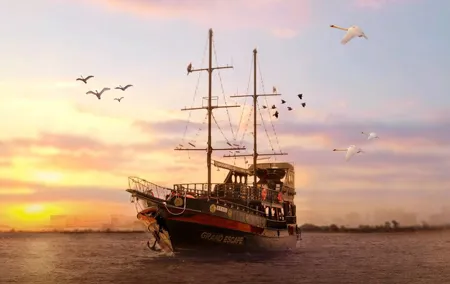 Black Pearl Pirate Boat Sightseeing Cruise with Transfers