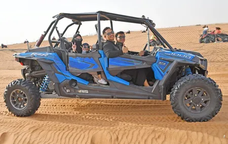 Dubai Evening Buggy Dunes Safari with Sandboarding and Camel Ride