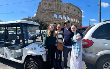 Rome in Golf Cart 4 hours Private Tour with Pickup from hotel