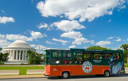 Hop-On Hop-Off 21 Stop Trolley Tour + Arlington Cemetery