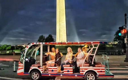DC Monuments Day or Night American History Electric Cart Tour