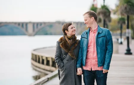 Romantic Photoshoot in Georgetown Waterfront in Washington