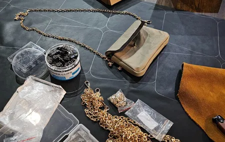 Leather Handbag Sip and Stitch at Rob Hall Design Studios