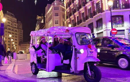 Madrid Christmas Tuk Tuk Luxury lights and fun walk